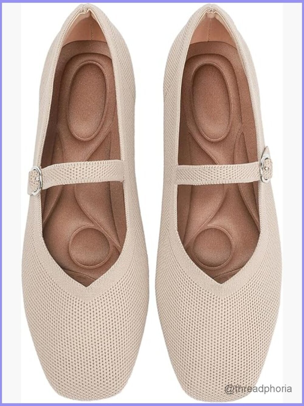 Women's Square Toe Casual Ballet Flat Shoes with Ankle Strap Washable